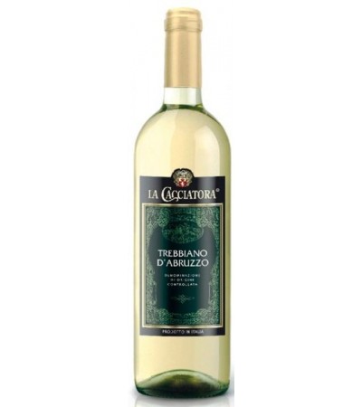 Вино белое сухое тихое Lacacciatora TREBBIANO D'ABRUZZO D.O.C. 0,75л